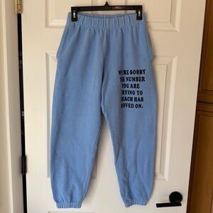 Boys Lie Powder Blue Jogger Sweatpants with Black Text